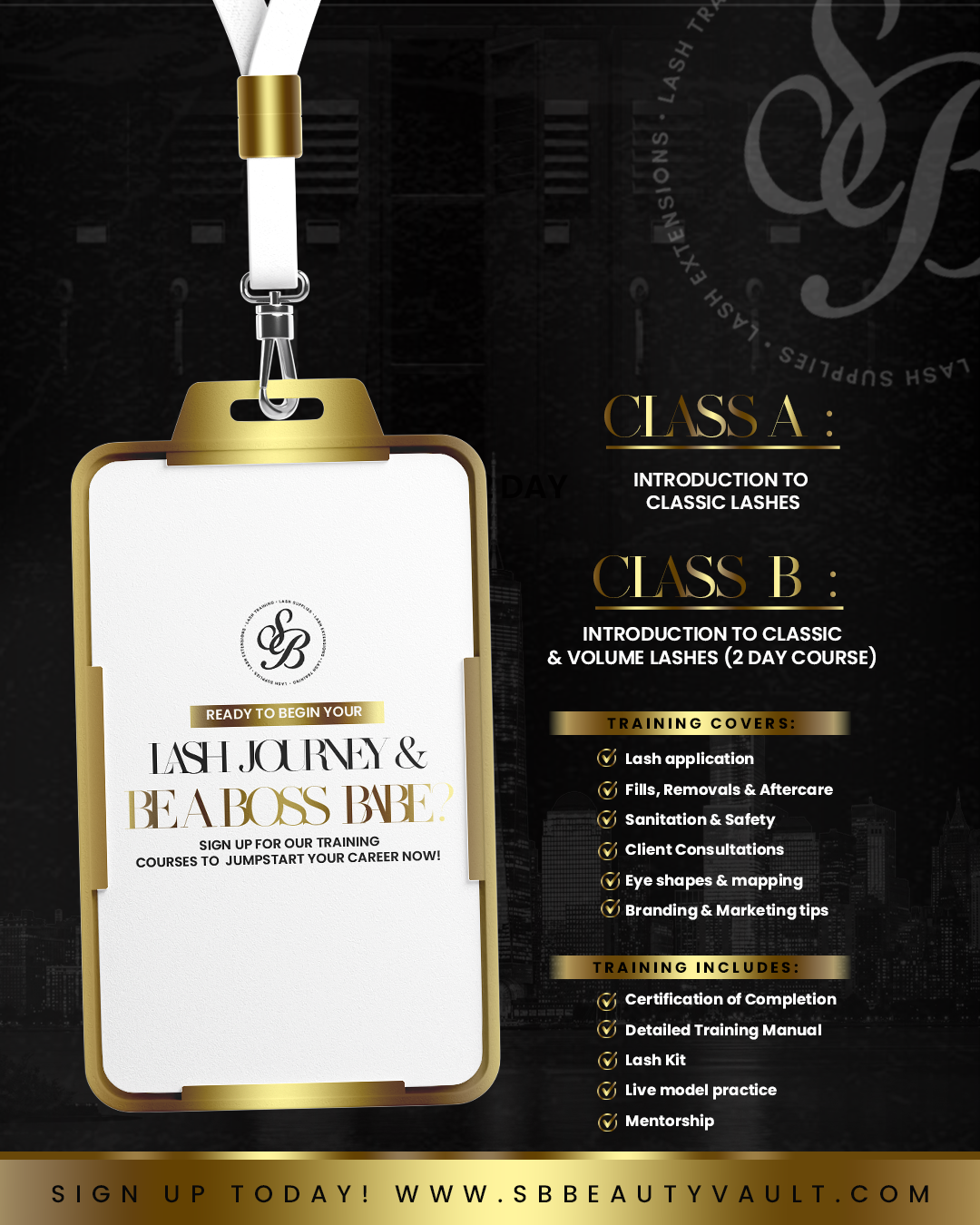 Class A: Introduction To Classic Lashes Training Course